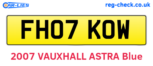 FH07KOW are the vehicle registration plates.