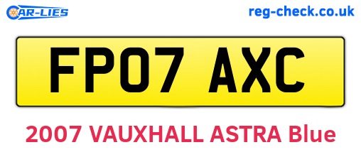 FP07AXC are the vehicle registration plates.