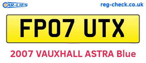 FP07UTX are the vehicle registration plates.