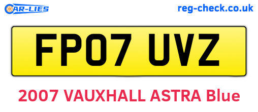 FP07UVZ are the vehicle registration plates.