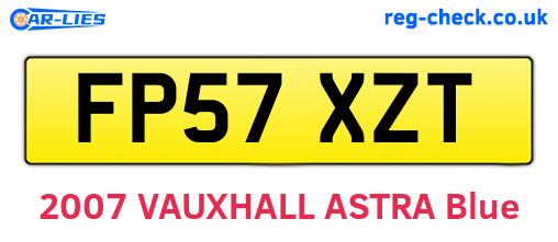 FP57XZT are the vehicle registration plates.