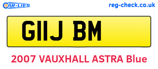 G11JBM are the vehicle registration plates.