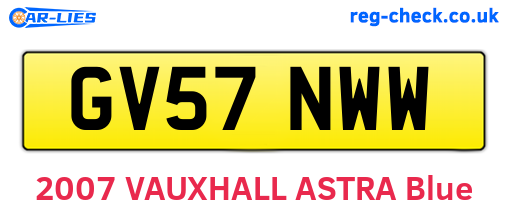 GV57NWW are the vehicle registration plates.