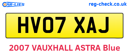 HV07XAJ are the vehicle registration plates.