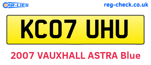 KC07UHU are the vehicle registration plates.
