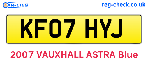 KF07HYJ are the vehicle registration plates.