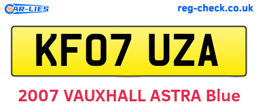 KF07UZA are the vehicle registration plates.