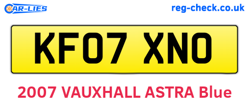 KF07XNO are the vehicle registration plates.
