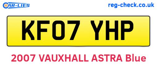 KF07YHP are the vehicle registration plates.