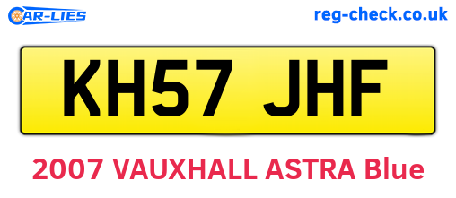KH57JHF are the vehicle registration plates.