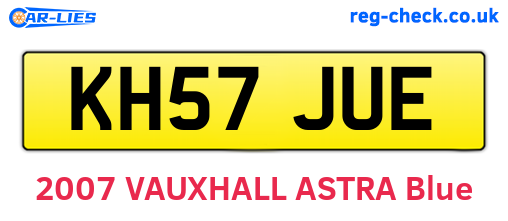KH57JUE are the vehicle registration plates.