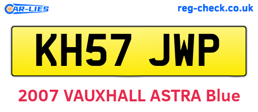 KH57JWP are the vehicle registration plates.
