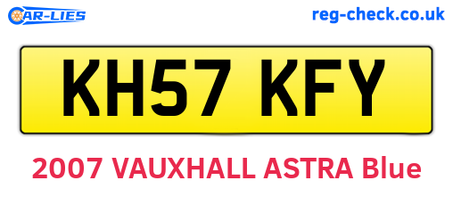KH57KFY are the vehicle registration plates.