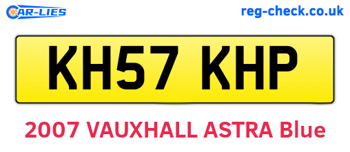 KH57KHP are the vehicle registration plates.