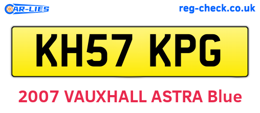 KH57KPG are the vehicle registration plates.