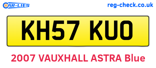 KH57KUO are the vehicle registration plates.