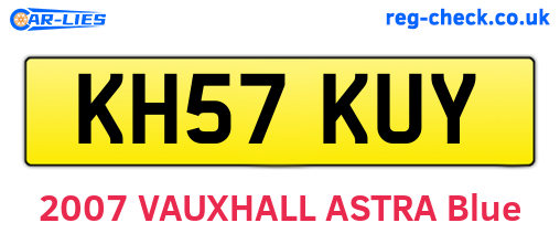 KH57KUY are the vehicle registration plates.