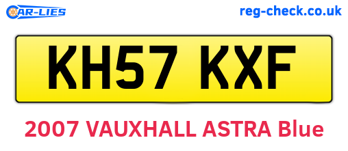 KH57KXF are the vehicle registration plates.