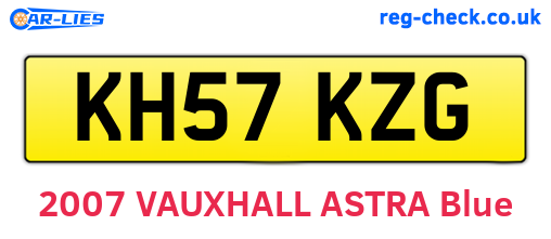 KH57KZG are the vehicle registration plates.