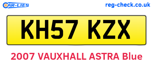 KH57KZX are the vehicle registration plates.