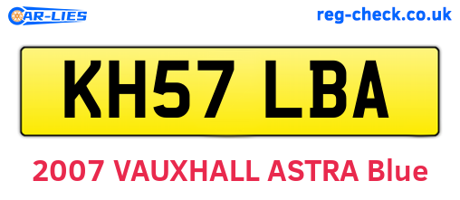 KH57LBA are the vehicle registration plates.
