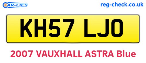 KH57LJO are the vehicle registration plates.