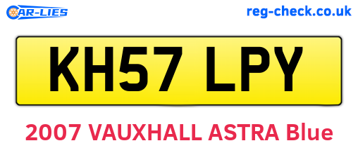 KH57LPY are the vehicle registration plates.