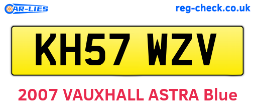 KH57WZV are the vehicle registration plates.