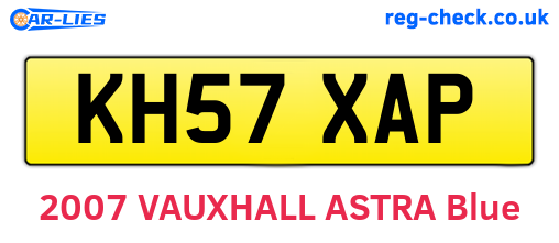 KH57XAP are the vehicle registration plates.