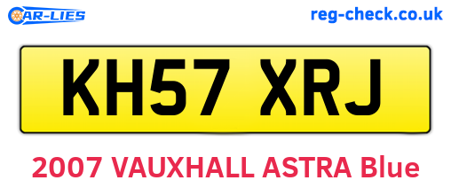 KH57XRJ are the vehicle registration plates.