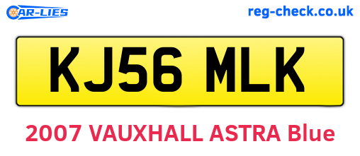 KJ56MLK are the vehicle registration plates.