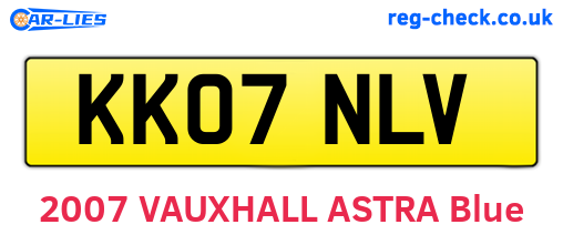 KK07NLV are the vehicle registration plates.