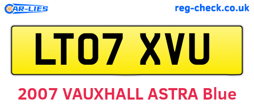 LT07XVU are the vehicle registration plates.