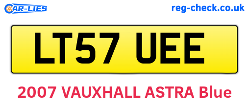 LT57UEE are the vehicle registration plates.