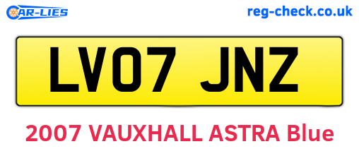 LV07JNZ are the vehicle registration plates.