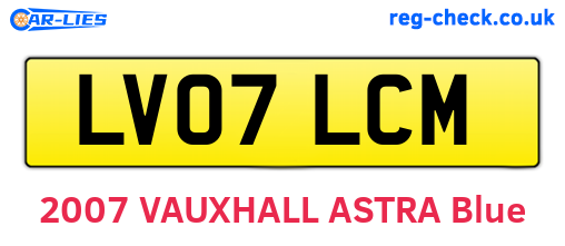 LV07LCM are the vehicle registration plates.