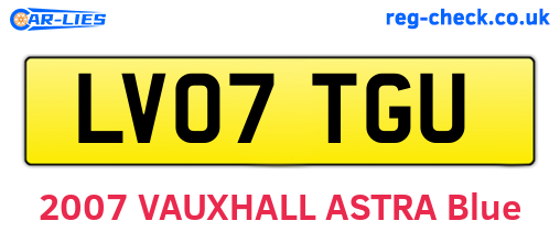 LV07TGU are the vehicle registration plates.