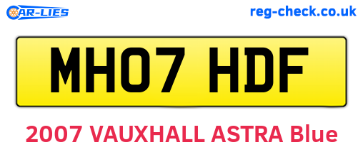 MH07HDF are the vehicle registration plates.