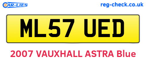 ML57UED are the vehicle registration plates.