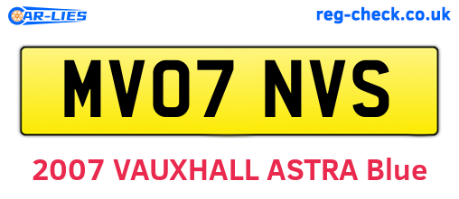 MV07NVS are the vehicle registration plates.