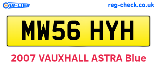 MW56HYH are the vehicle registration plates.