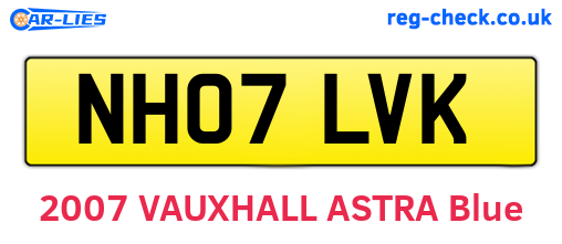 NH07LVK are the vehicle registration plates.