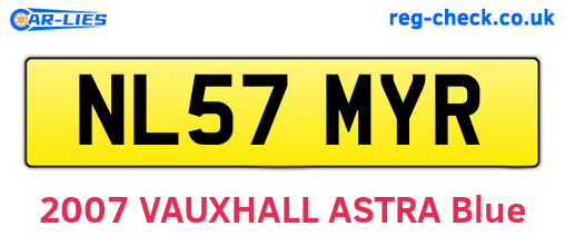 NL57MYR are the vehicle registration plates.