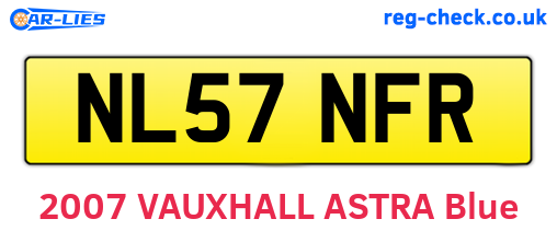 NL57NFR are the vehicle registration plates.