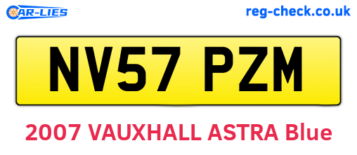 NV57PZM are the vehicle registration plates.