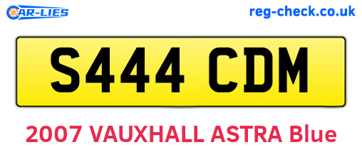 S444CDM are the vehicle registration plates.