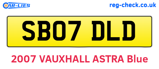 SB07DLD are the vehicle registration plates.