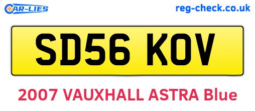 SD56KOV are the vehicle registration plates.