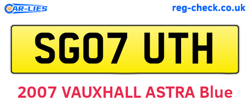 SG07UTH are the vehicle registration plates.