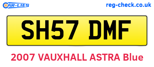 SH57DMF are the vehicle registration plates.